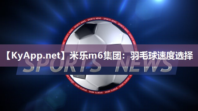 羽毛球速度选择
